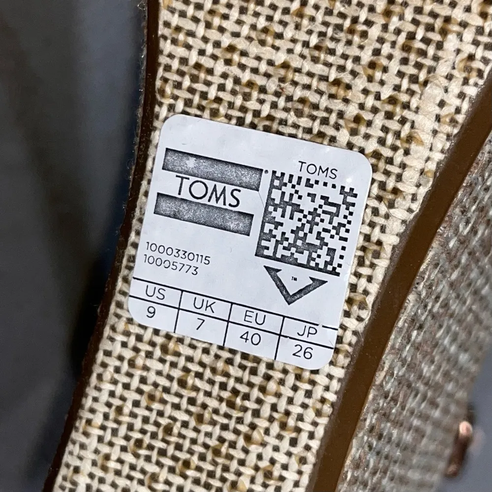 NEW TOMS Ivory Rise Gold Floral Jacquard Espadrille Wedge Sandals Women’s 9 - Image 9