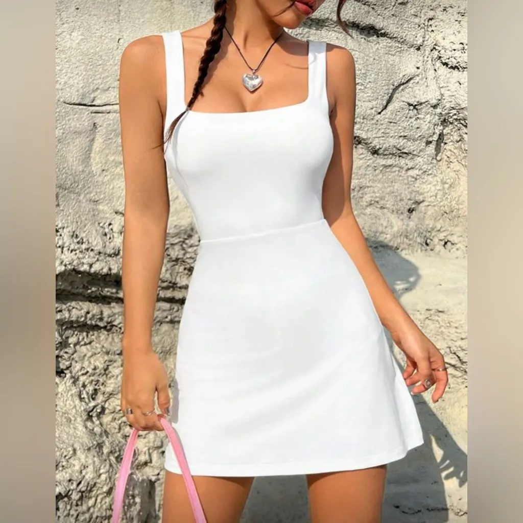 Shein Square Neck Backless Dress - Image 9