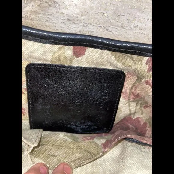 Brighton Wendy Tan/Blk Woven‎ Jute With Black Leather Shoulder Bag - Image 5