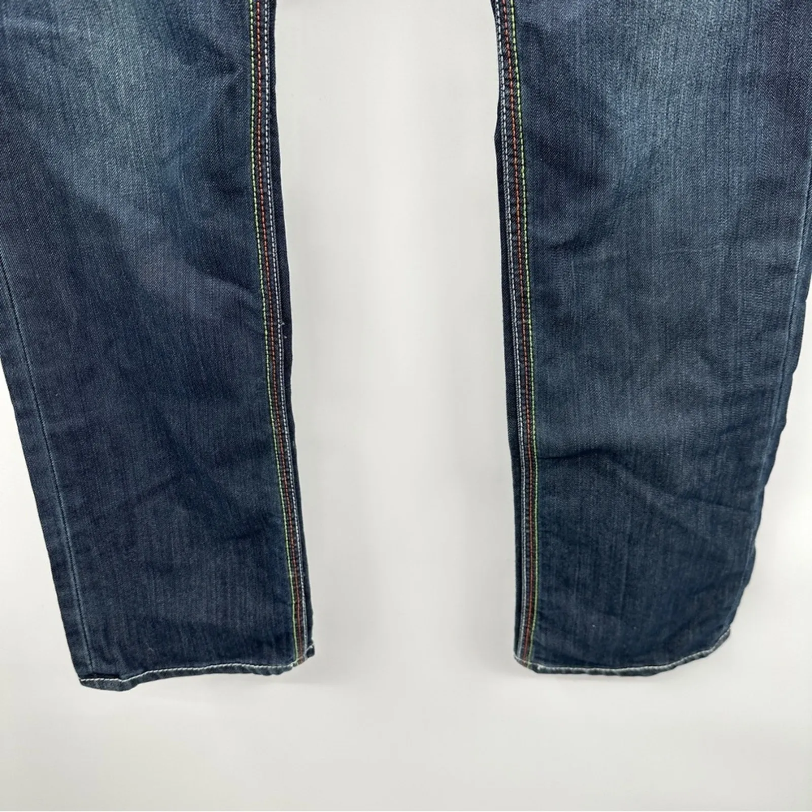 Pepe Jeans Dark Wash Rose Rhinestone Embellished Pockets Bootcut Jeans Size 31 - Image 4