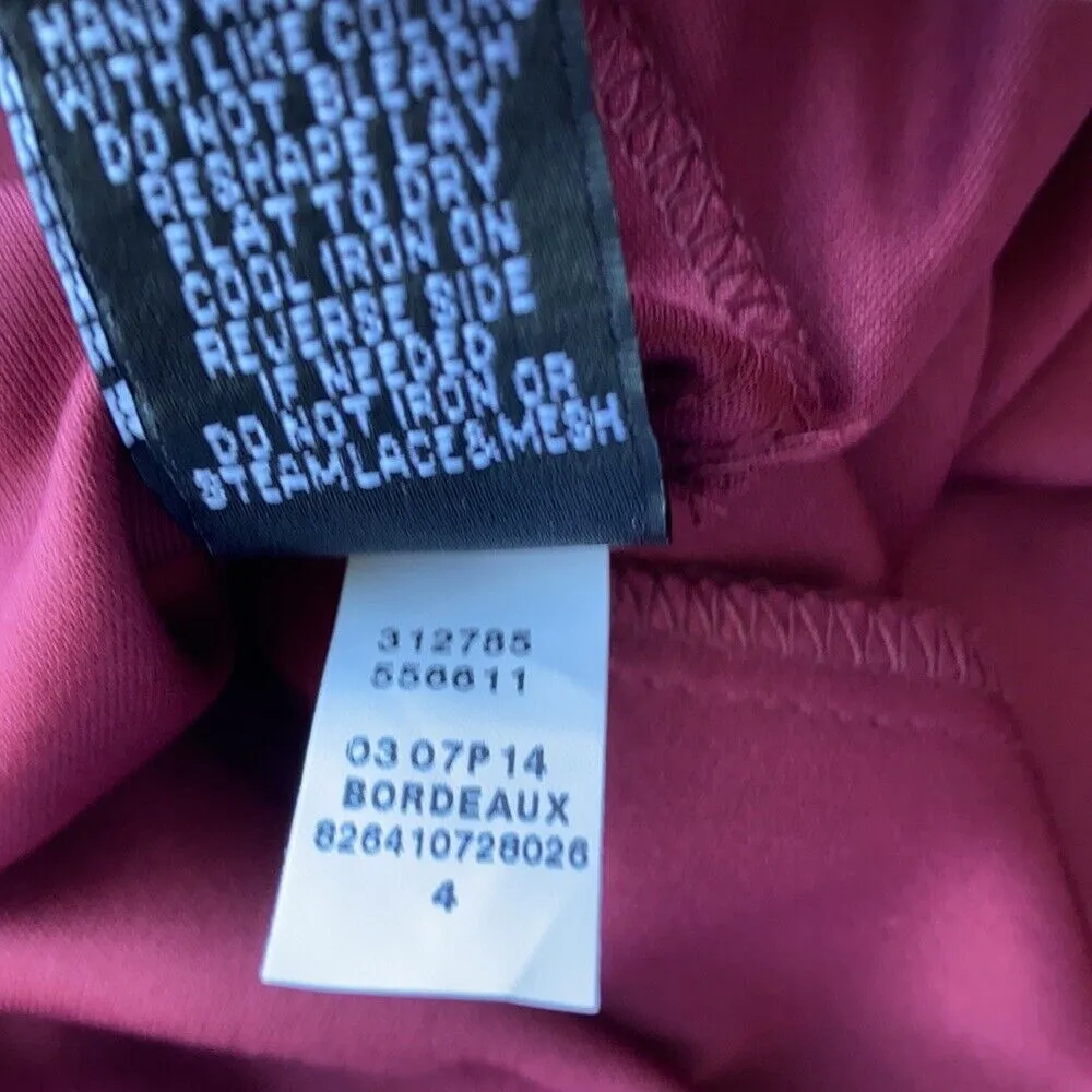 Burgundy Lace Dress Sz 4 Sleeveless Coquette Fairy Cocktail Wedding New - Image 10