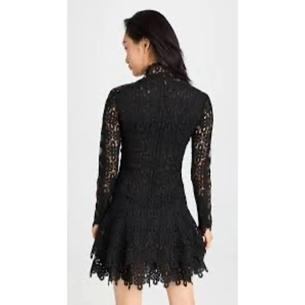 Simkhai Signature Joy Guipure Lace Mini Dress Black size 4 - Image 6