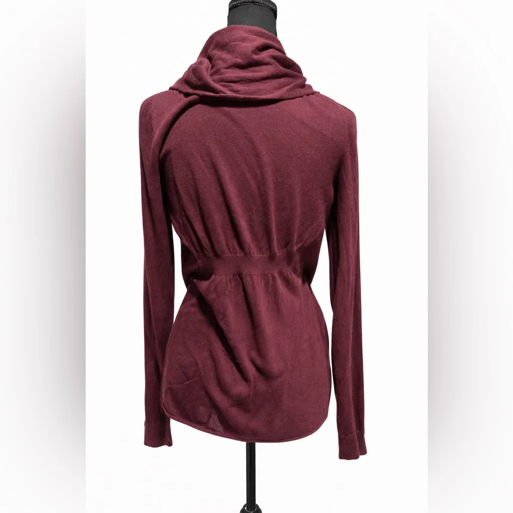 Express Burgundy Open Front Cardigan | Size S - Image 3