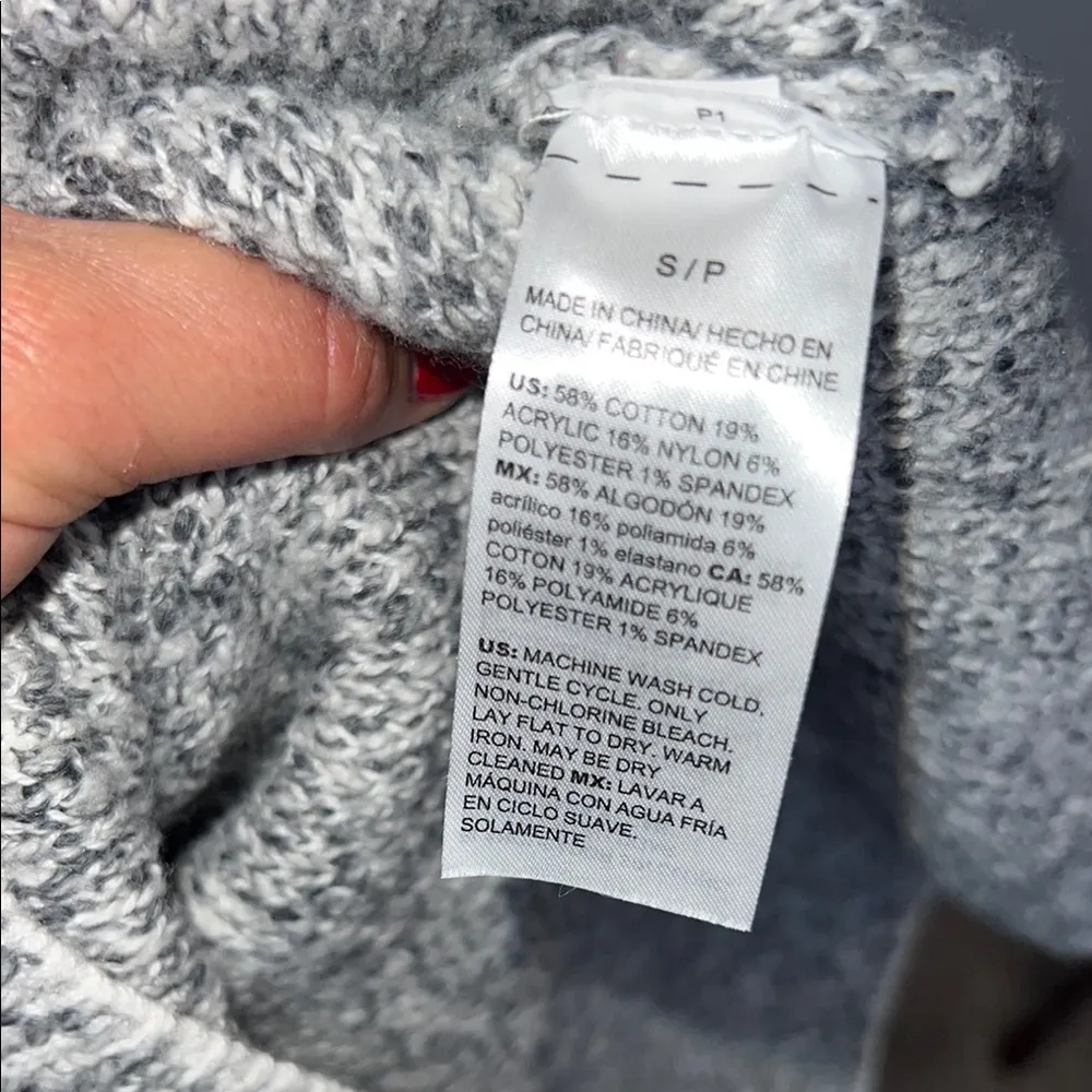 White House Black‎ Market Women's Gray Sweater Dress Size Small - Image 4