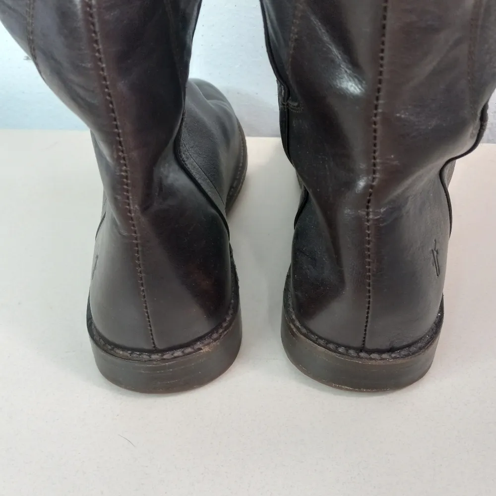 FRYE 9B Women's Supple Black Leather Knee-High Top of the Line Riding Boots - Image 4