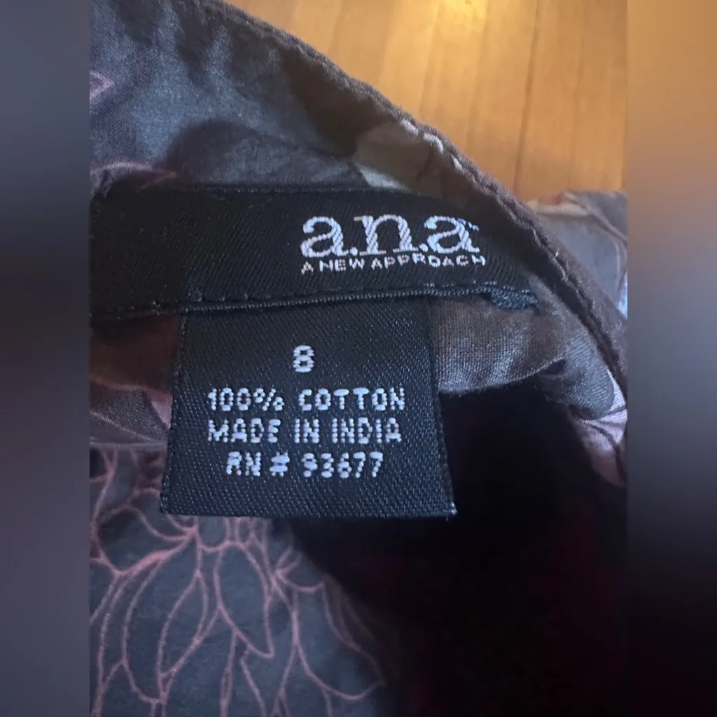 Vintage Y2K a.n.a Brown & Pink Floral Flowy A-Line Skirt, Size 8 - Image 6