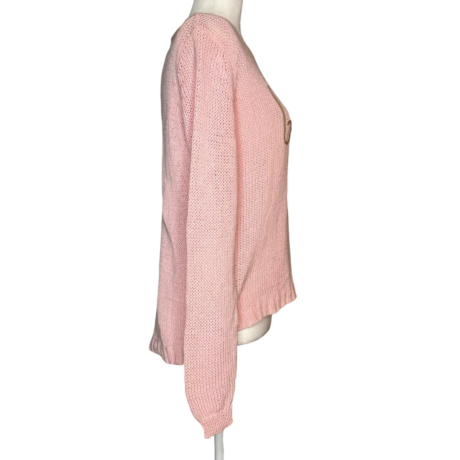 Wooden Ships Beach Sweater XS/S Preppy Coastal Resort Beachy Vacation - Image 3