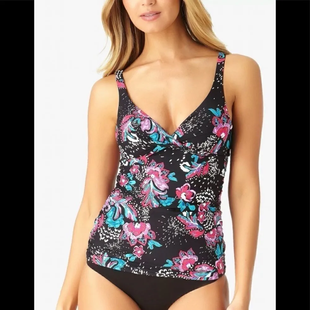 New. Anne Cole floral tankini set.  36B-34C top/ M-bottom   Retails $159 - Image 4