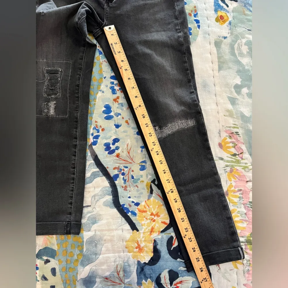 ADRIANO GOLDSCHMIED 28 The Stilt Cigarette Roll-Up Jeans Charcoal Black Gray - Image 8