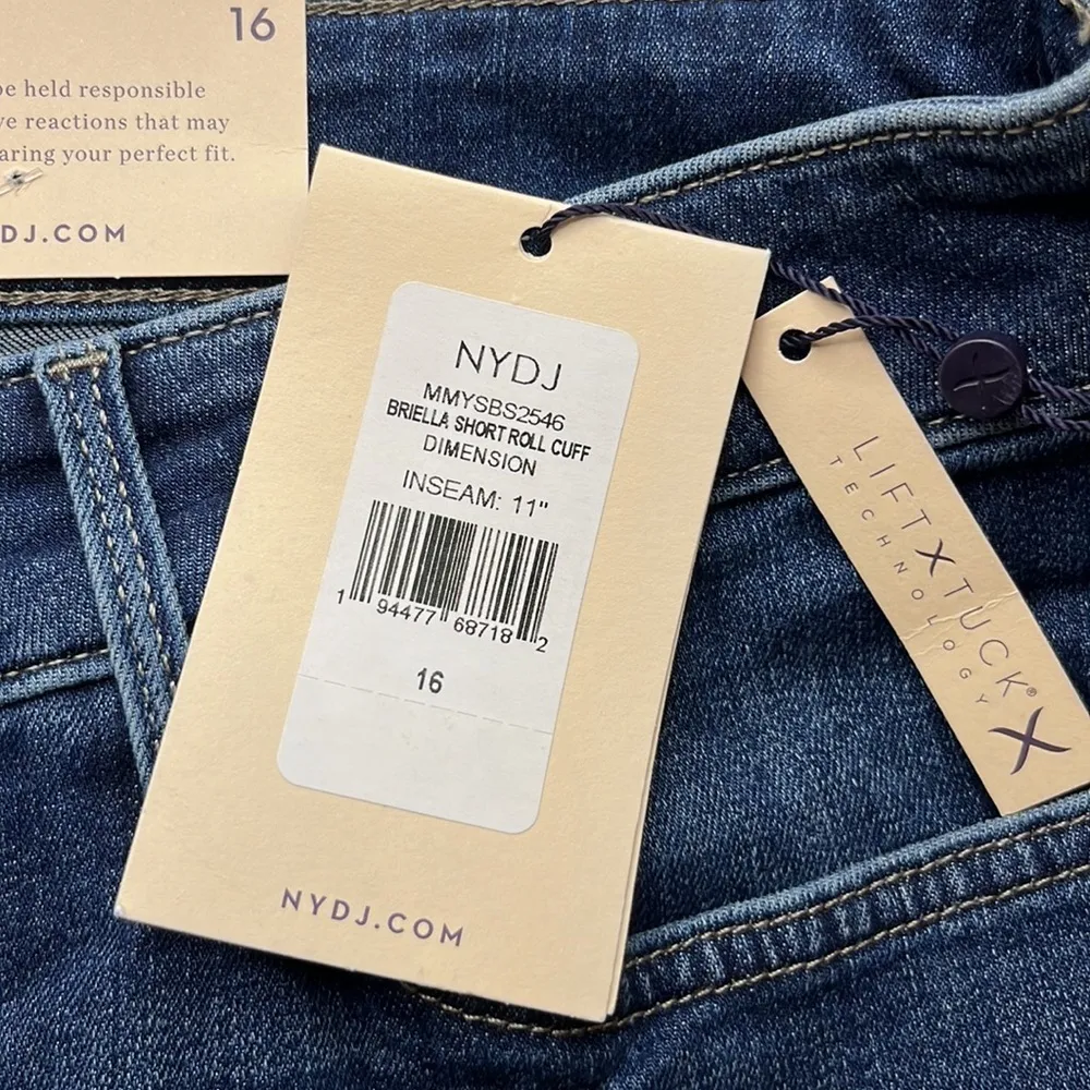 NYDJ Briella Short Roll Cuff NWT Shorts Size 16 - Image 12