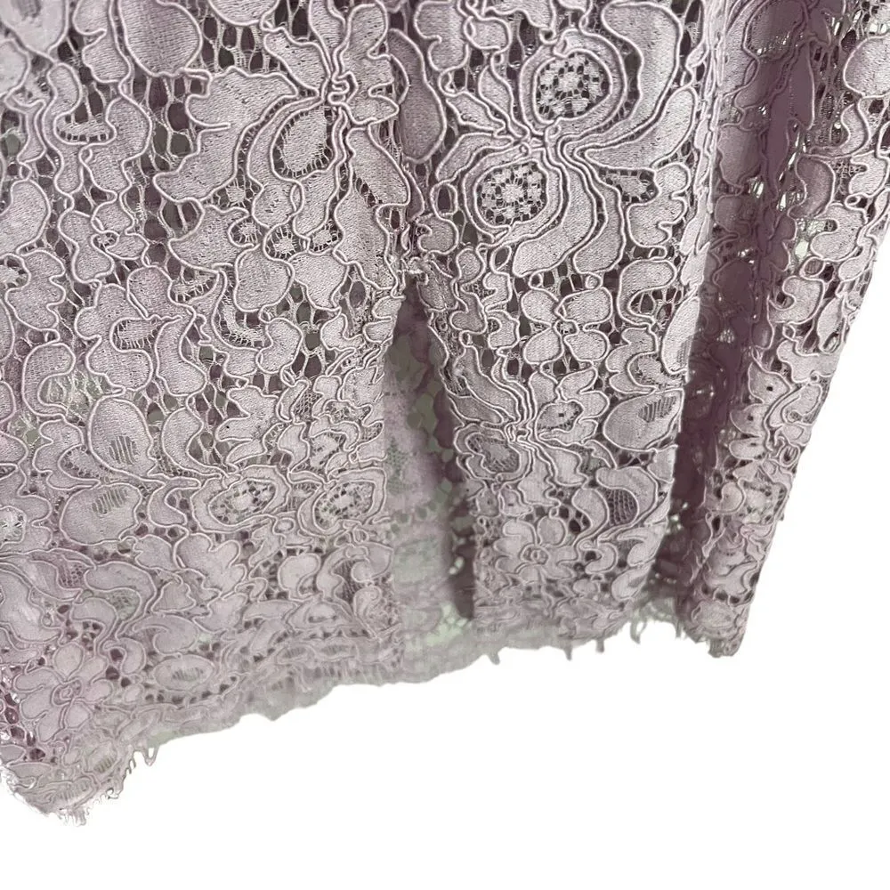 Bardot Solange Lace Midi Dress Purple Lilac 3/4 Bell Sleeves NWT - Image 8