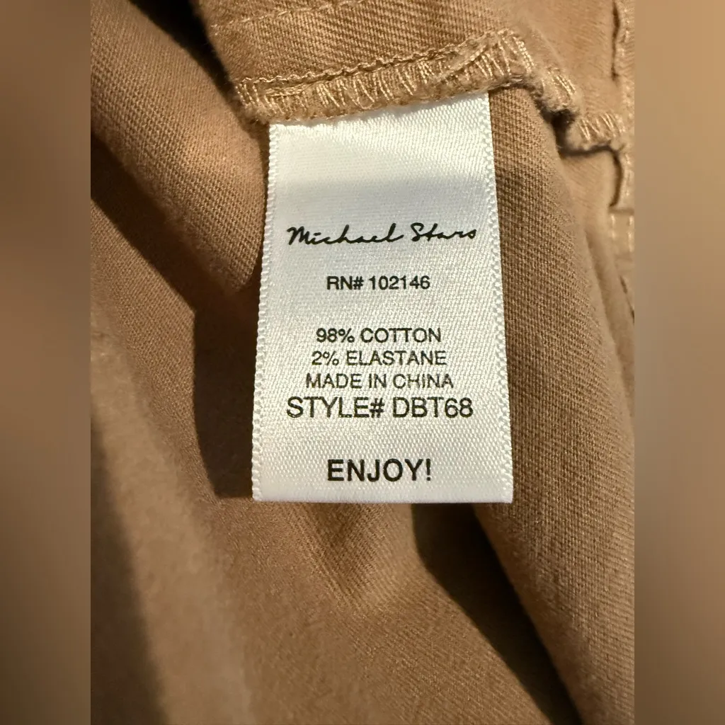 Michael Stars Eleanor Pop Over Shirt Dress Size XS Pockets Neutral - Image 8