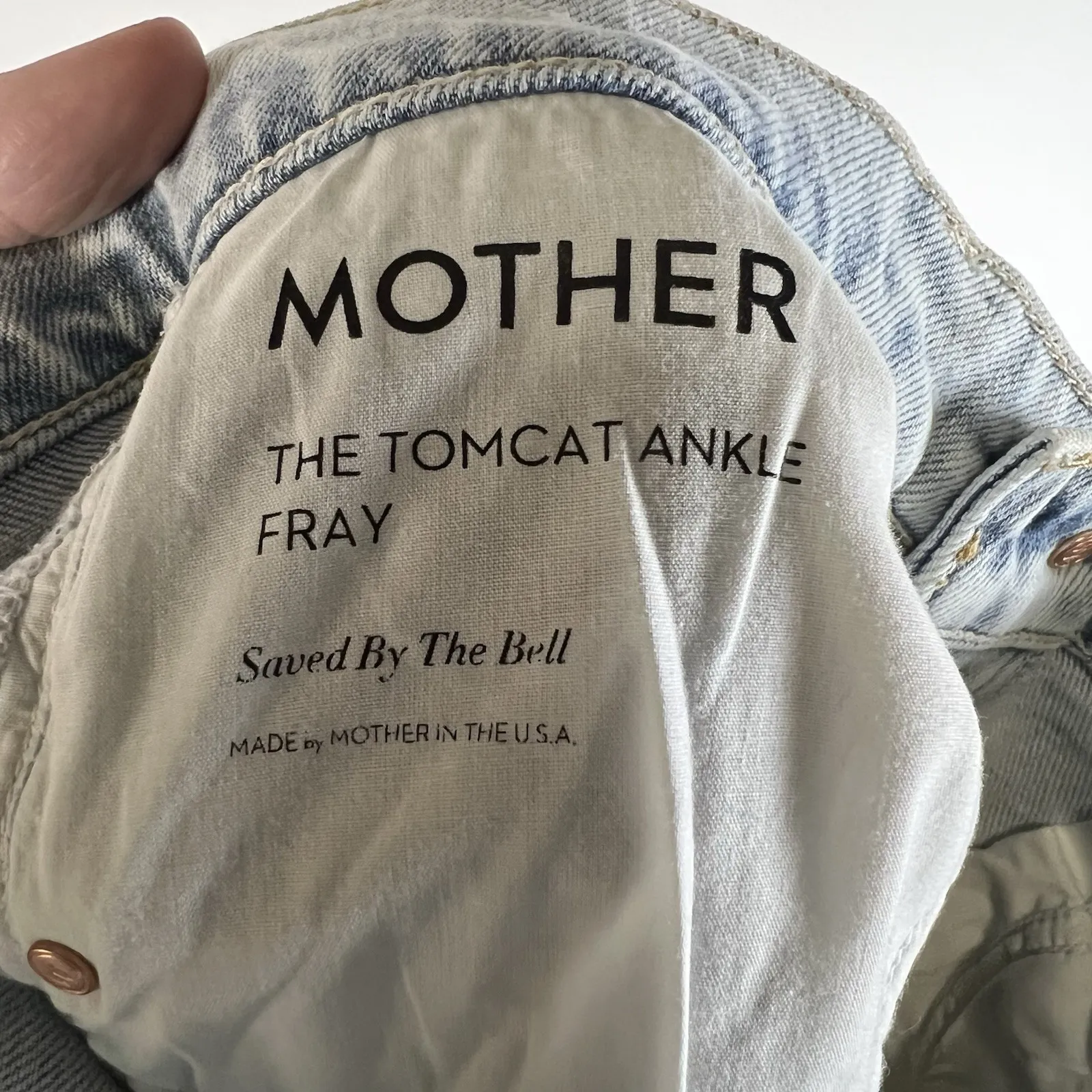 MOTHER SUPERIOR The Tomcat Ankle Fray in Save By The Bell Sz 29 Designer Boho Blue - Image 10