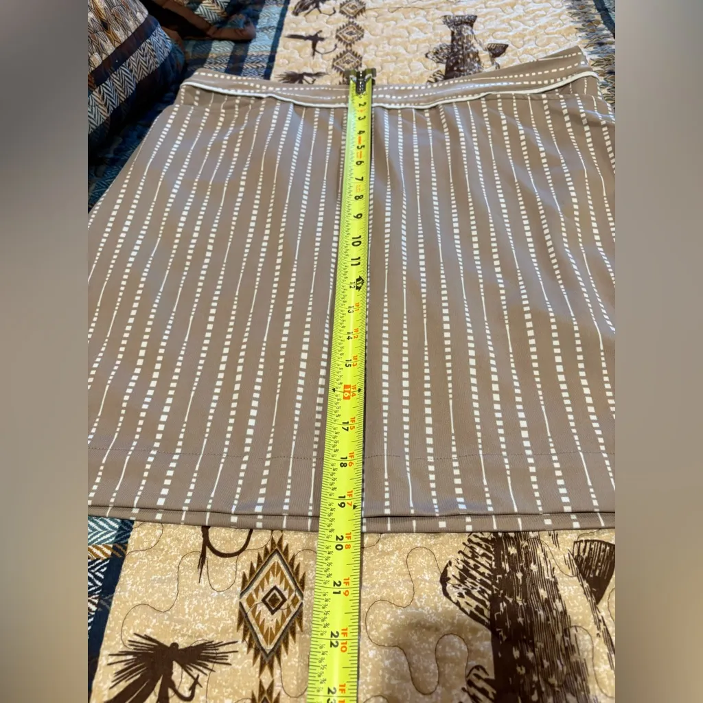 Calloway Tan Striped Women's golf skort - Image 13