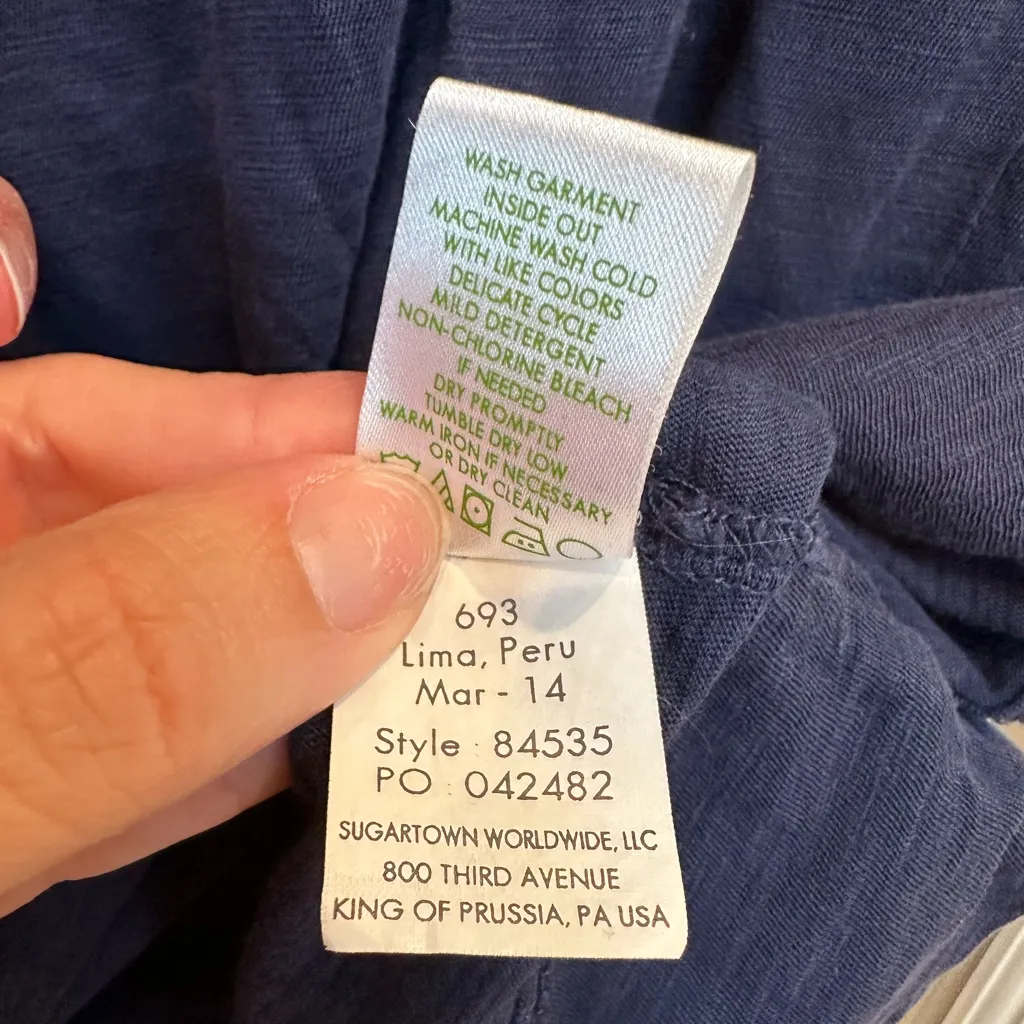 Lilly Pulitzer Eliza T-Shirt Dress Jersey Navy Size XS Prima Cotton Stretchy - Image 8