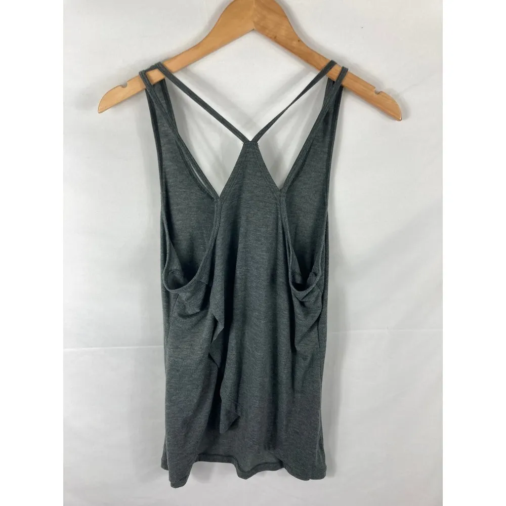 Apana  Grey Cross Back Racerback Athletic Tank Top Size Medium - Image 7