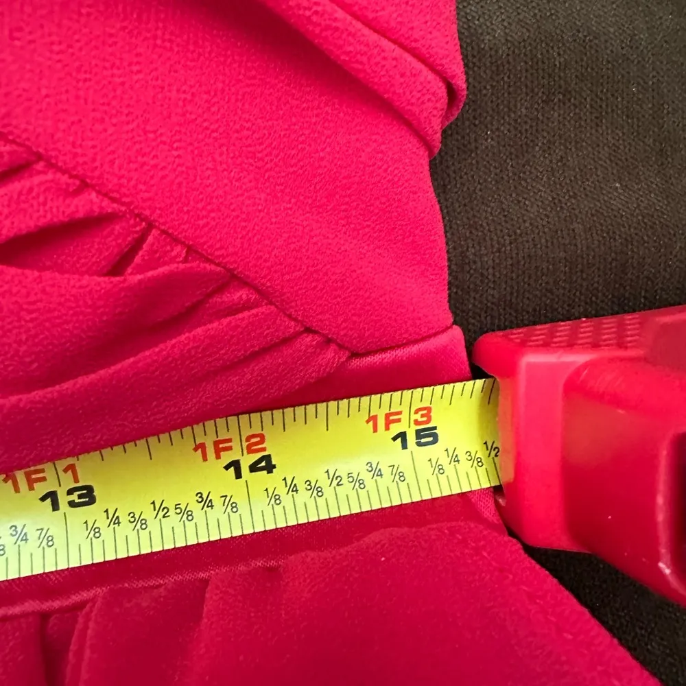 XOXO Red Heart Shape Strapless Chiffon Mini Dress SZ 11/12 Built in Bra … - Image 16