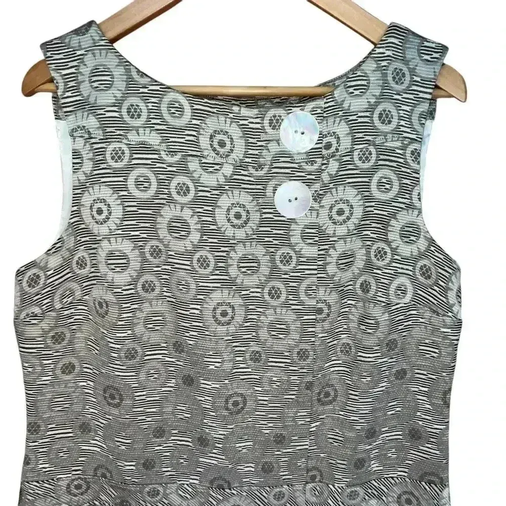 Classiques Entier Jacquard Circle Print Dress Retro A-Line Sleeveless Dress L‎ - Image 5