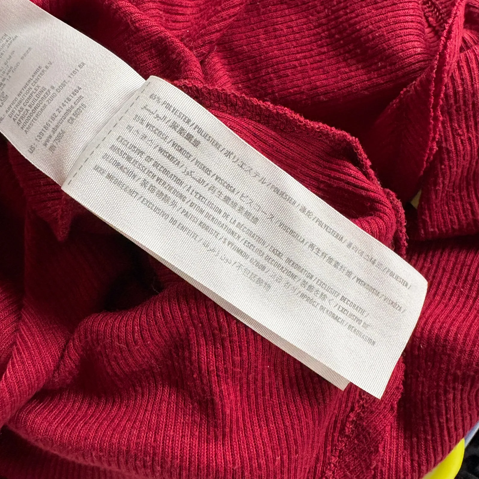 Y2K Abercrombie & Fitch Ribbed Henley Top Elena Gilbert Red Casual Preppy Medium - Image 8