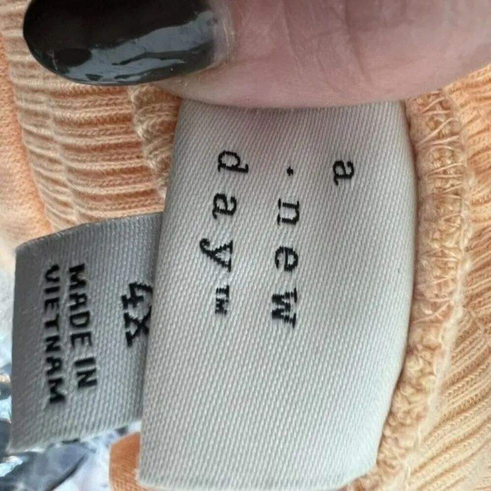 𝅺a New Day fleece Sweatpants Joggers Plus Size 4X Drawstring Pull on Orange - Image 6