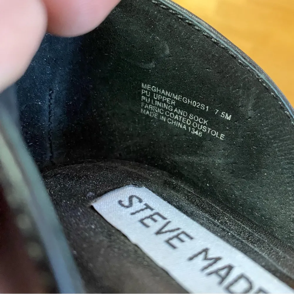 Steve Madden  Black Meghan Gold Studded Minimalist Coastal Goth Pointed Toe Flats - Image 6