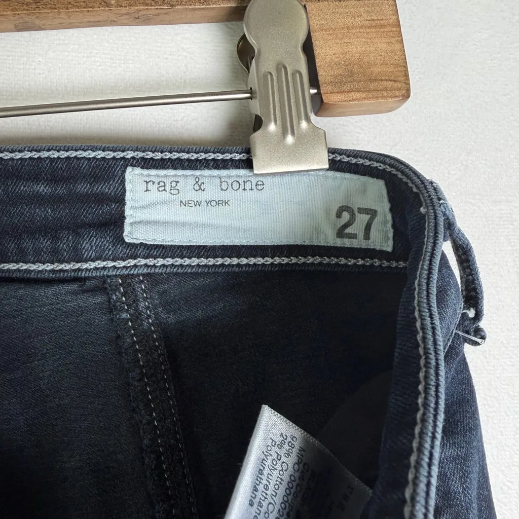 Rag & Bone Skinny Jeans Women’s Size 27 Dark Wash Stretch Denim - Image 6