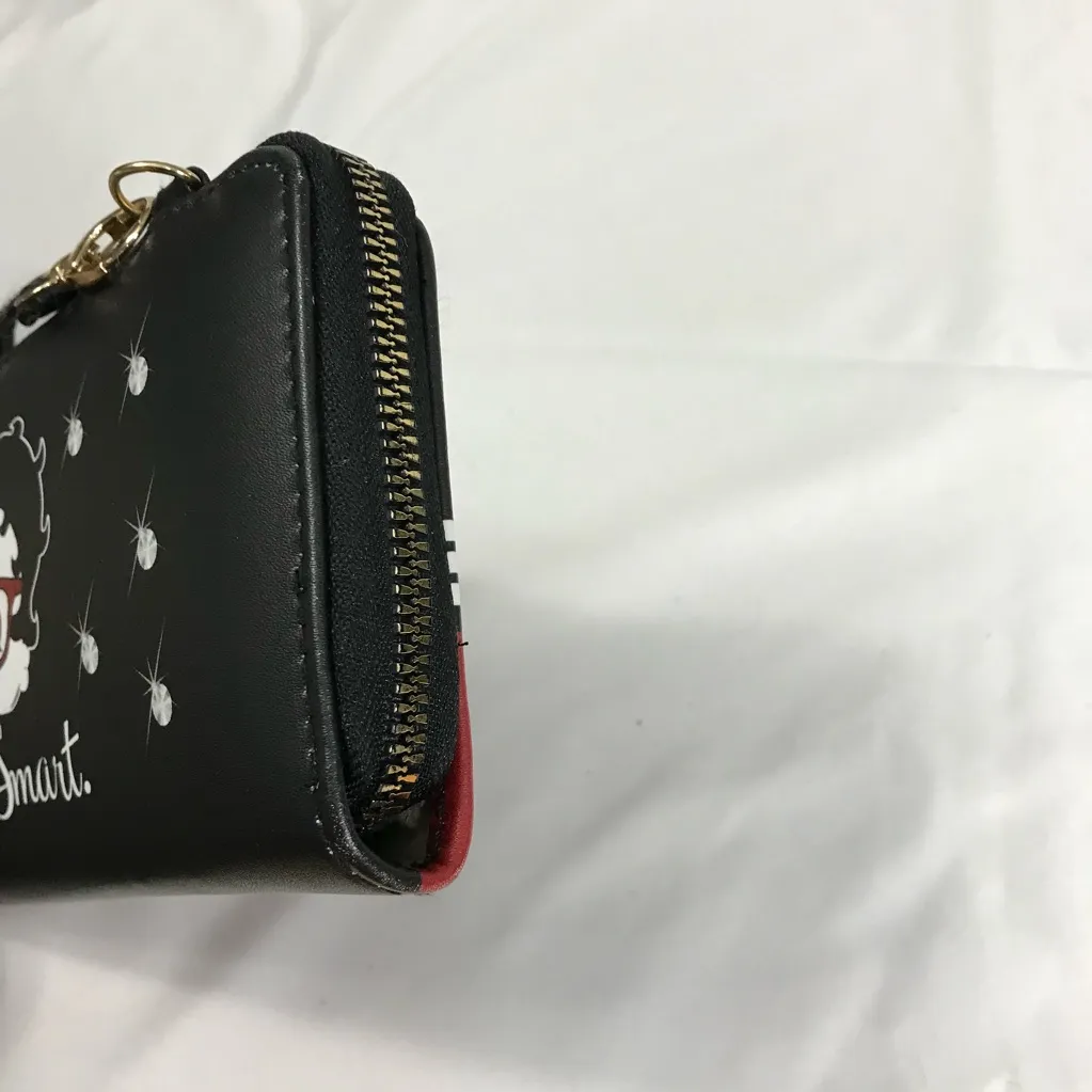Betty Boop Black and Red Women's Wallet Wristlet Crossbody NWT - Image 4
