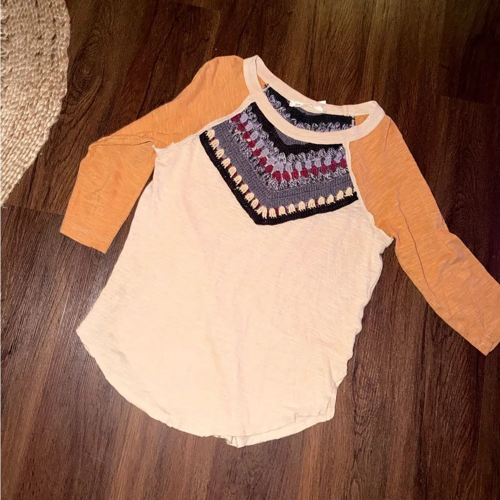 FREE People We The Free Spring Bound Linen Lyocell Baseball T
Shirt $118 casual - Image 4