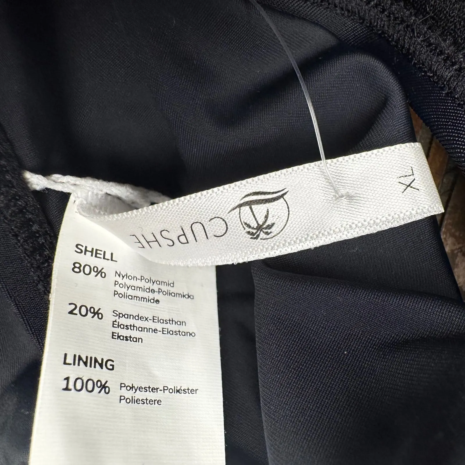 CUPSHEn Two Tone Halter Neck High Waist Bikini Set Green Black Size XL - Image 5