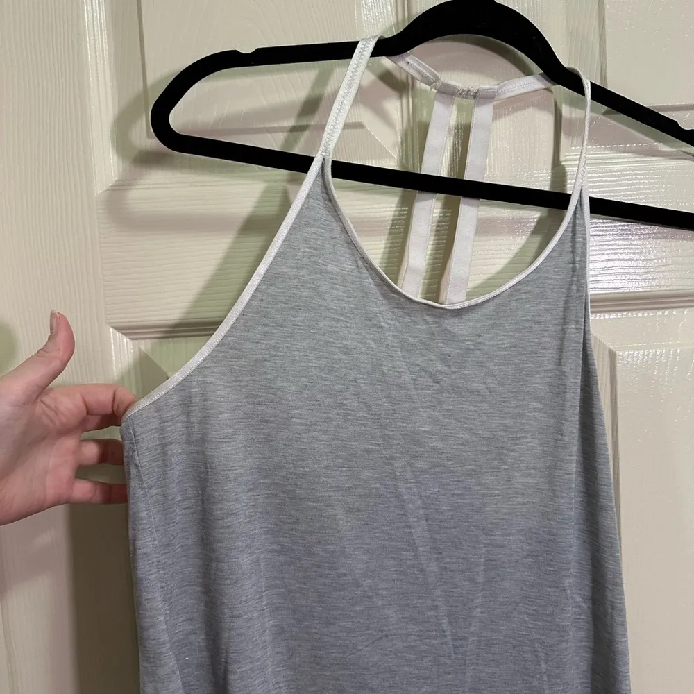 Women’s  Essence Satin Mesh Tank High Slit Gray Size Medium - Image 4