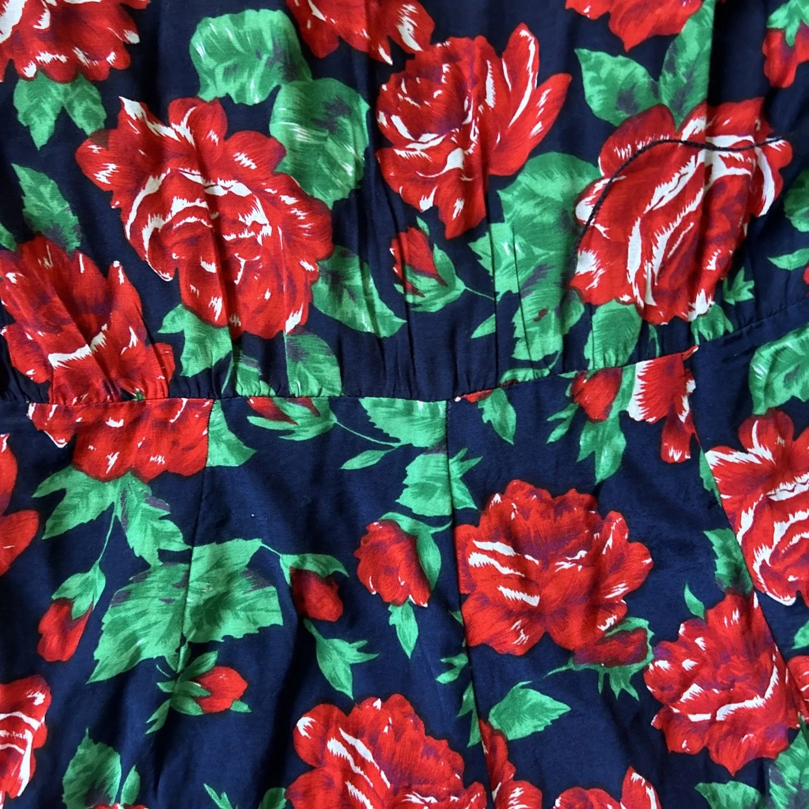 CIMMARON Vintage 80s Shorts Romper Floral Vibrant Floral Vintage Pockets - Image 5