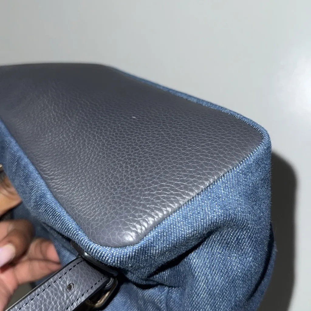 Coach Two-Tone Black and Blue Backpack - Like New - Image 7