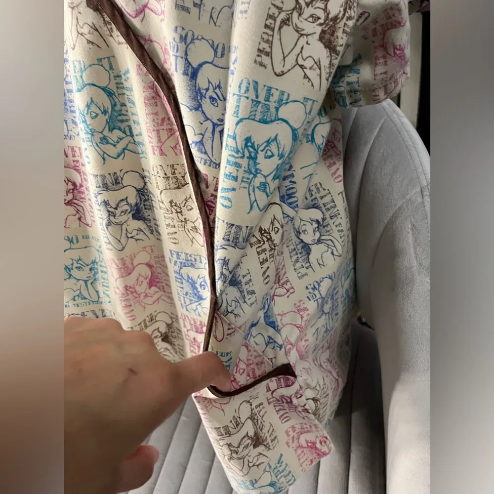 Disneys Tinker Bell Tan Scrub top - Image 4