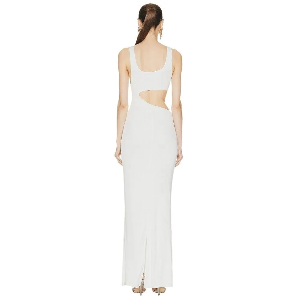 Auteur Clem Cutout Dress in White Large New Womens Long Maxi Gown - Image 4