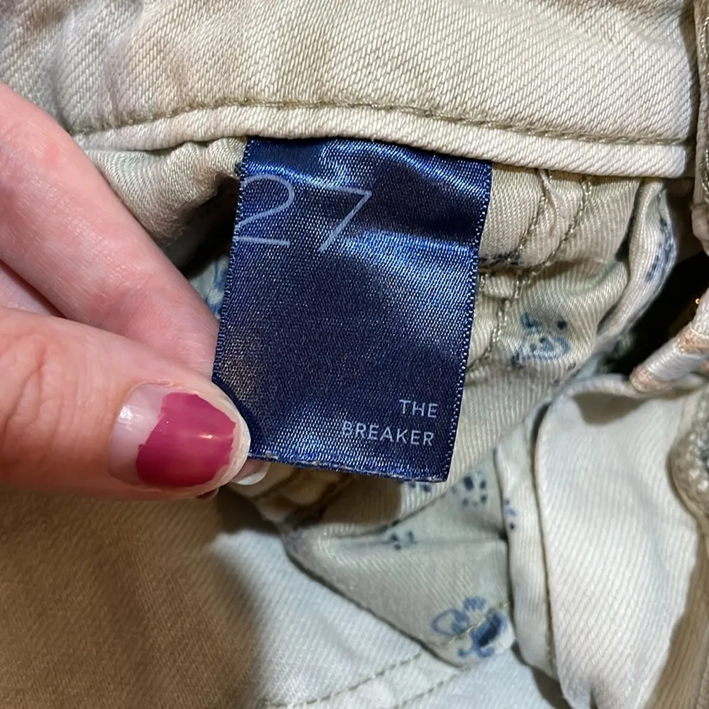 Anthropologie  Pilcro The Breaker Barrel Tapered Leg Pleated Jeans Pants Size 27 - Image 11