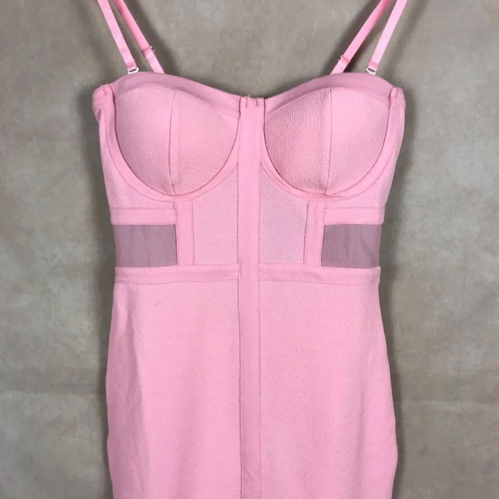 Barbiecore Pink Bodycon Party Dress NEW MEDIUM - Image 10