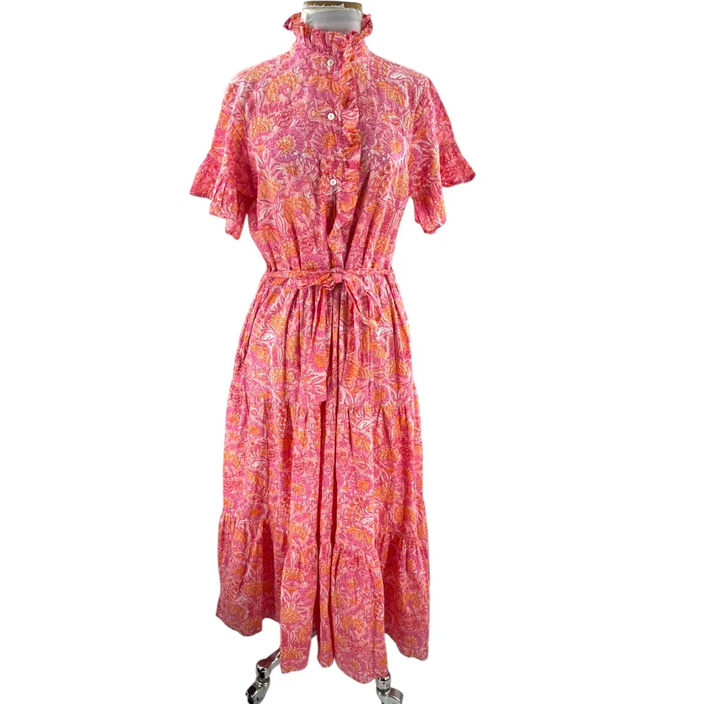 Mille Victoria dress in the Pink Carnation print sz S block print floral - Image 4