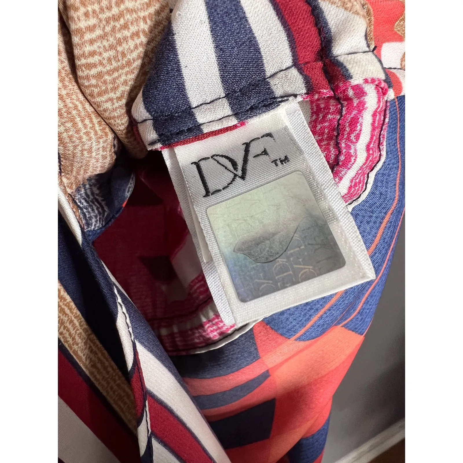 DVF Diane von Furstenberg Freya Dress Silk Geometric Print Size 2 - Image 7