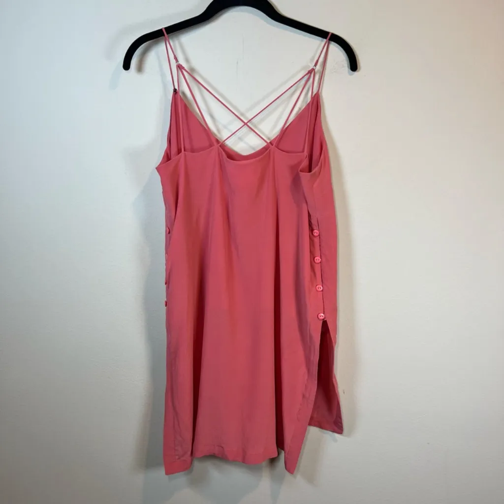 Anthropologie Maeve Women’s Meret Silk Cami Tunic Top Coral Strappy Flaw  Size 8 - Image 10