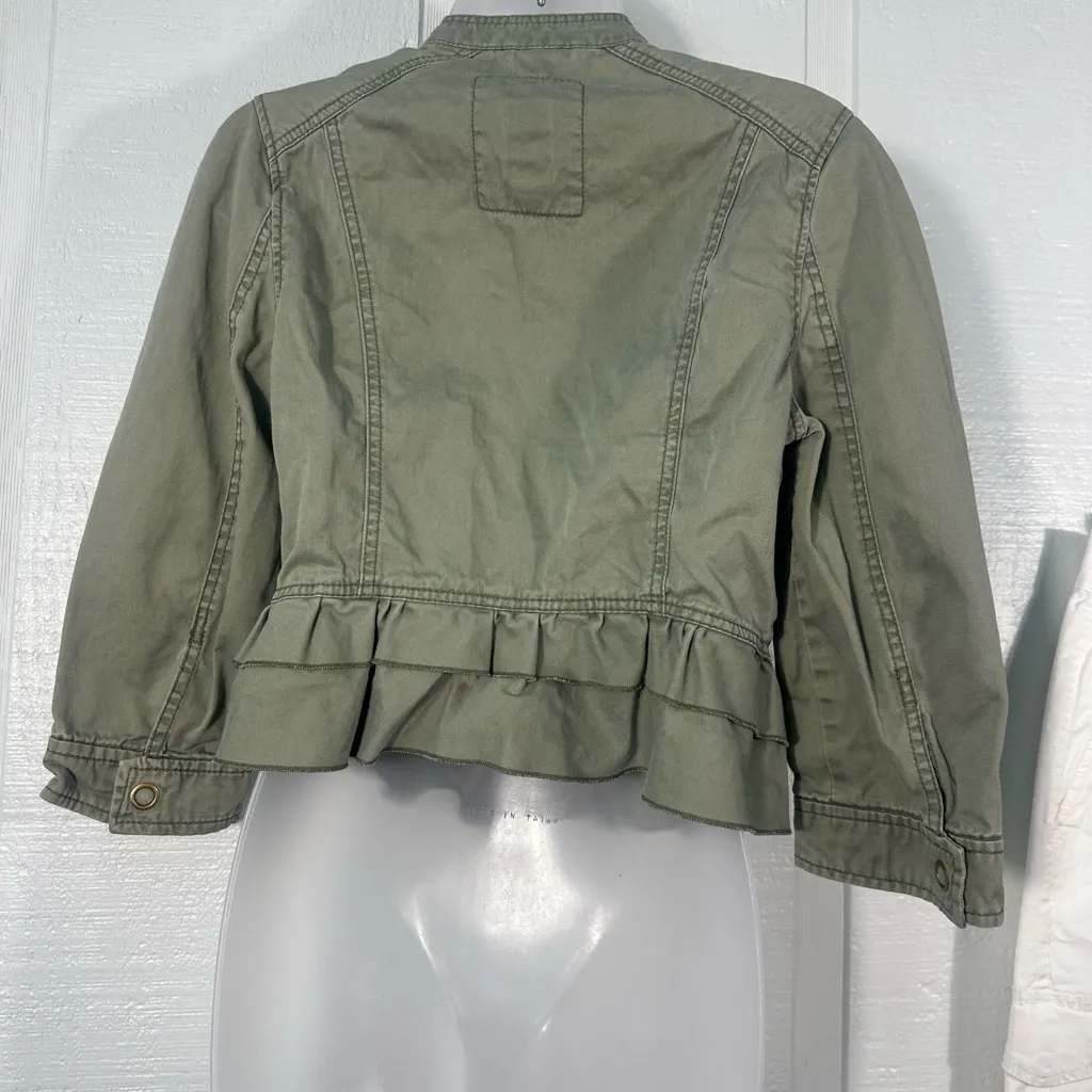 Decree Jacket Green Zip Front Jacket Size Medium EUC - Image 6