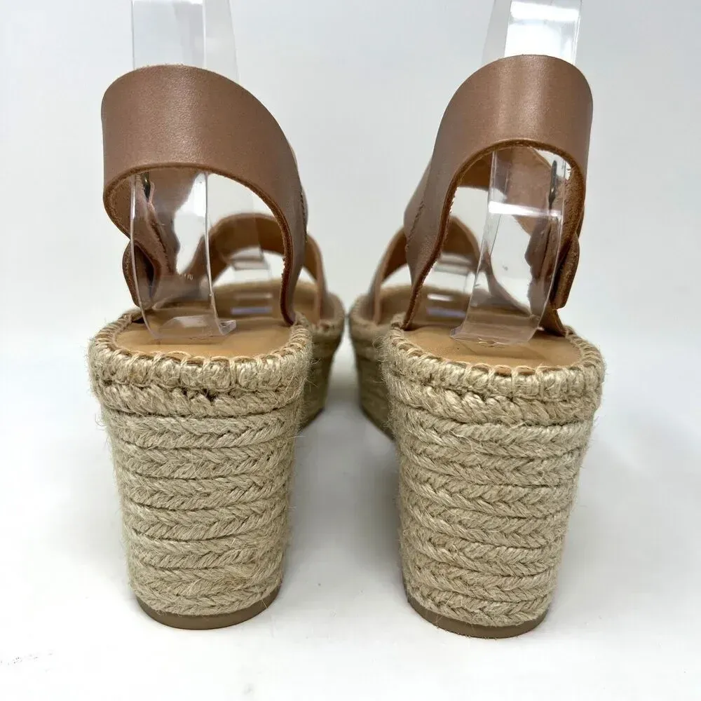 Soludos Tan Leather Slingback Platform‎ Minorca Espadrille Sandals Size 10 - Image 10