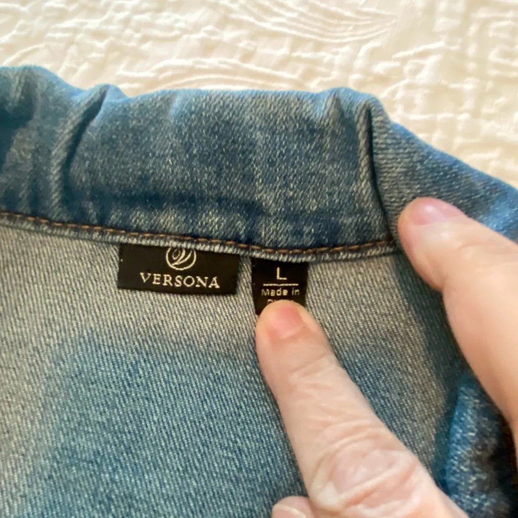 Versona Classic Blue Denim Jacket Large - Image 2
