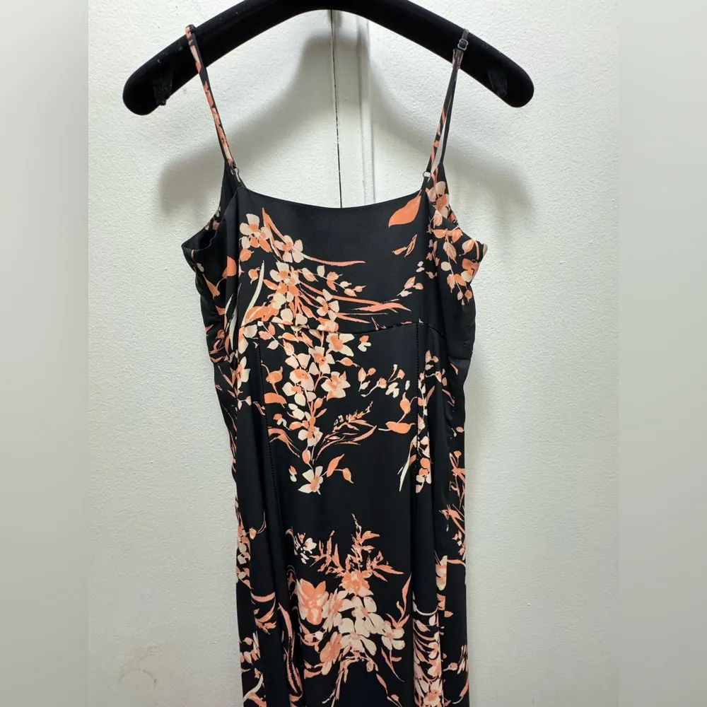 Joie Almona Floral Print Button Front Maxi Satin Dress Size XS - Image 12