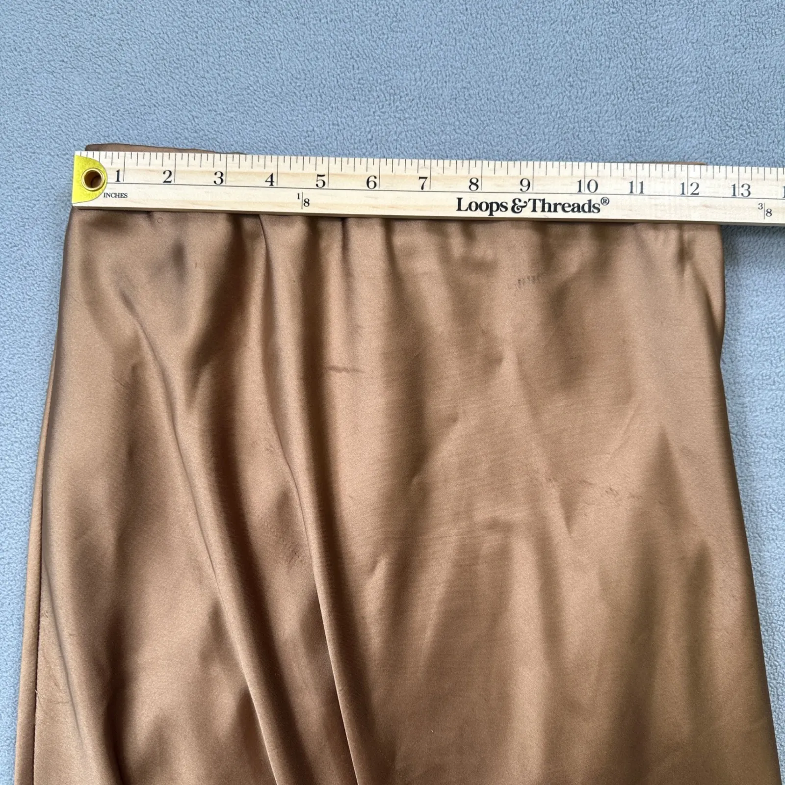 Pretty Garden Bronze Skirt Womens S Satin A - Image 4