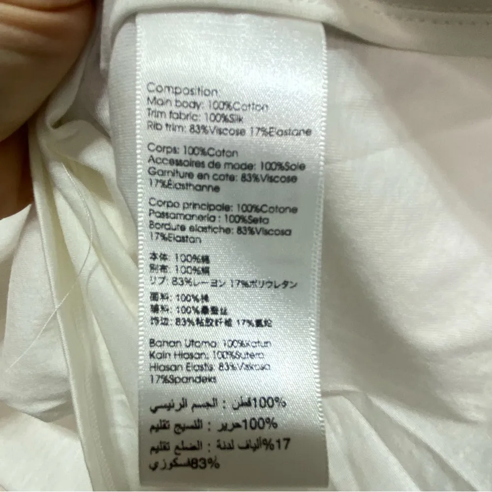 3:1 Phillip Lim White Sleeveless Top Silk Floral Inserts with Side Zippers - Image 5