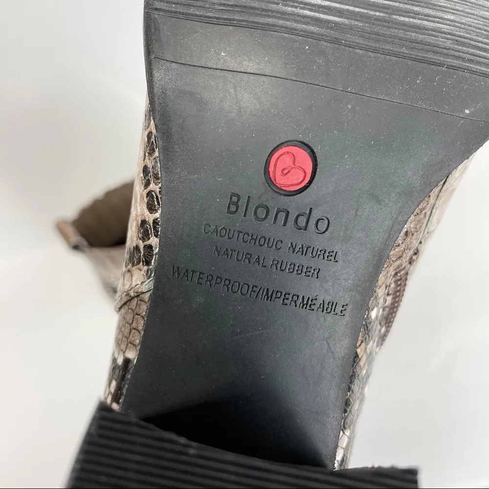 NEW Blondo Elvina Waterproof Snakeskin Print Boots - Image 10