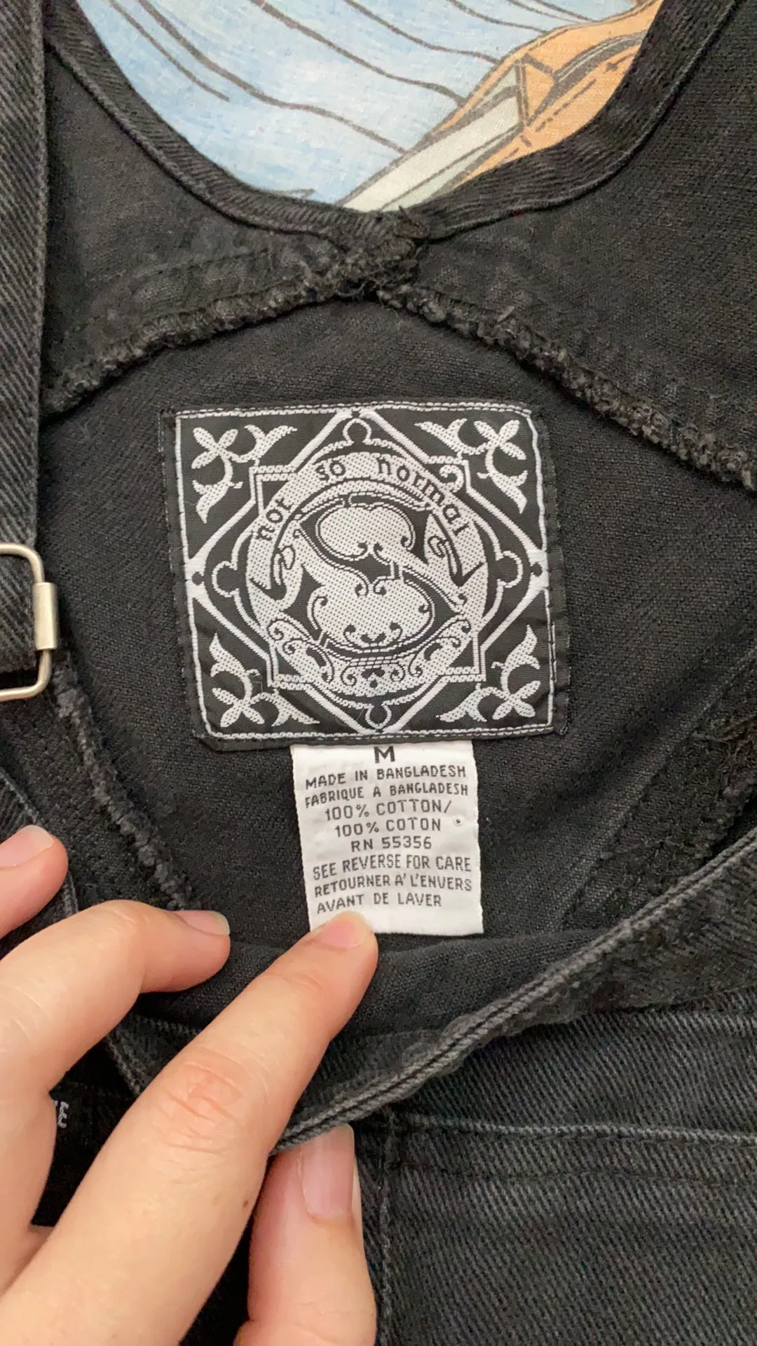 Black Overalls Size M - Image 5