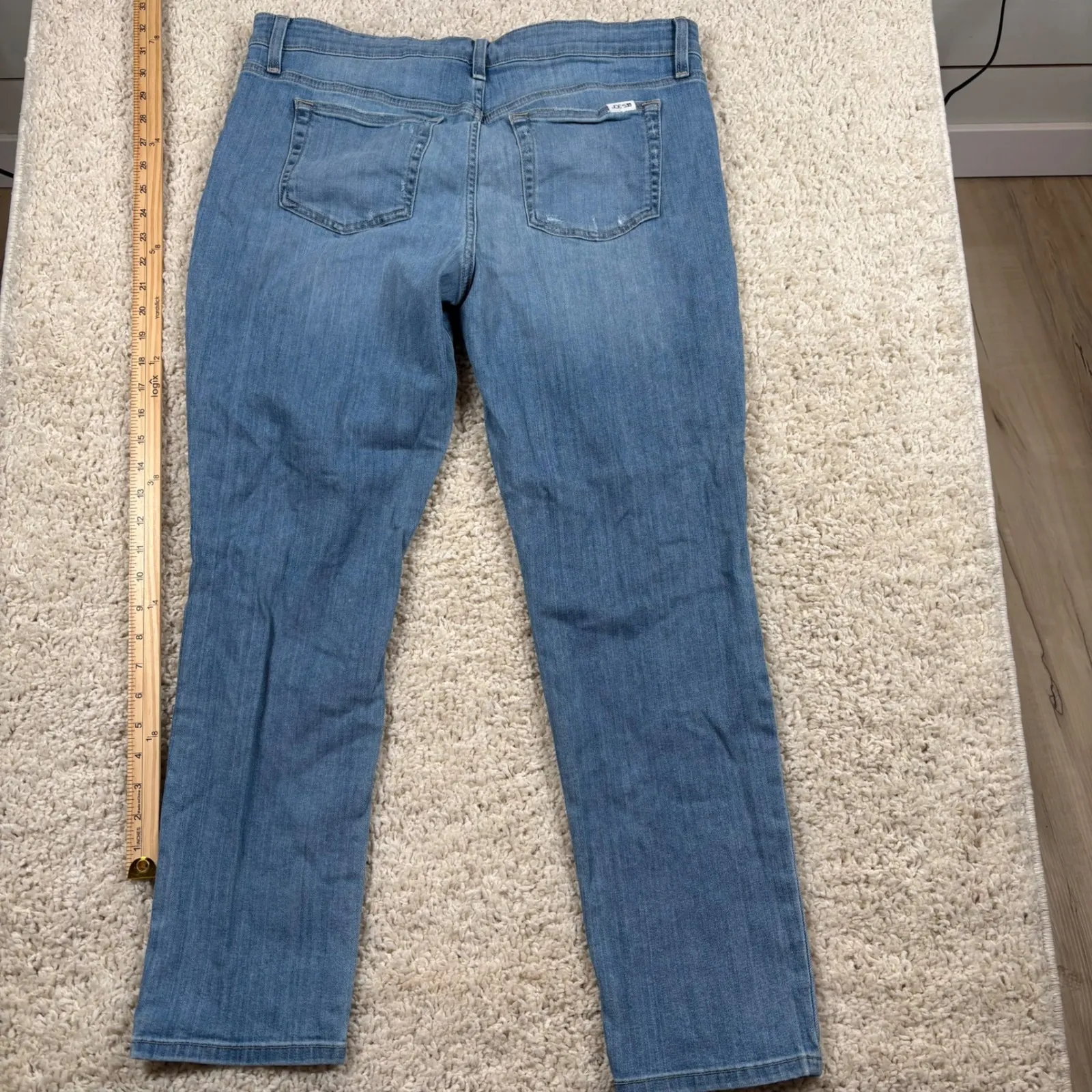 JOES JEANS Womens Blue Distressed Denim Straight Leg Jeans Size 28 - Image 12