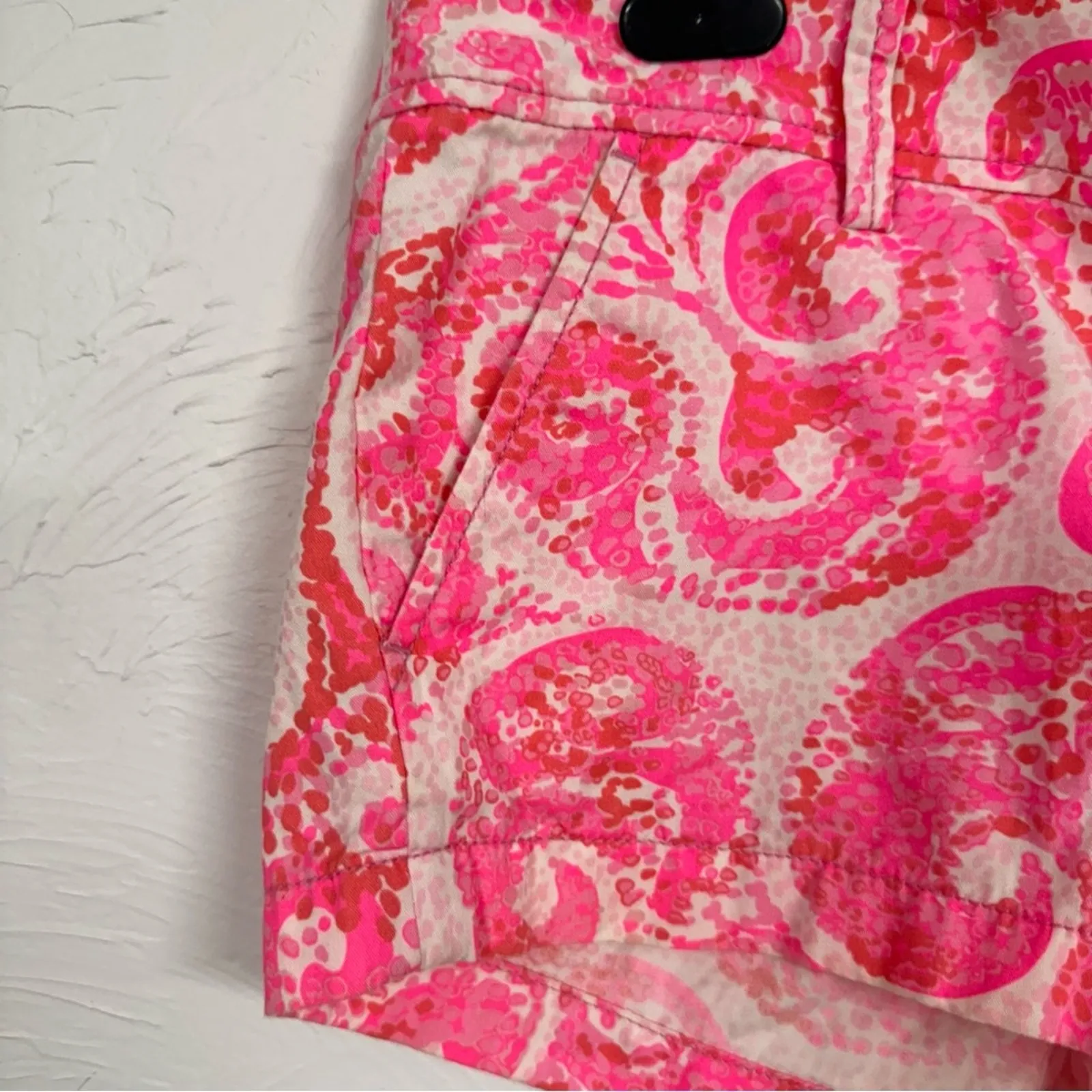 Lilly Pulitzer The Walsh Shorts Pink Paisley Womens 2 Summer Beachy Barbie Core - Image 4