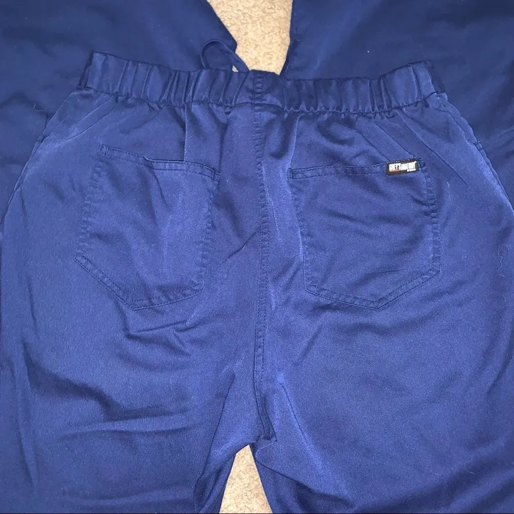 Grey's Anatomy Navy Scrub pants with elastic waist - Image 4